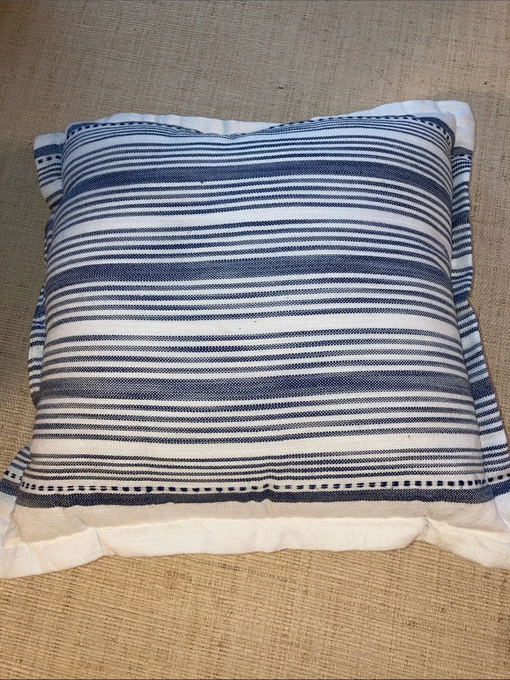 Brooks Brothers Blue and White Striped Accent Pillow 20x20